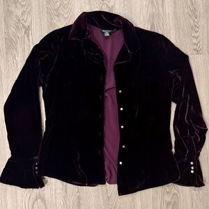 Ralph Lauren Deep Purple Button Down Top